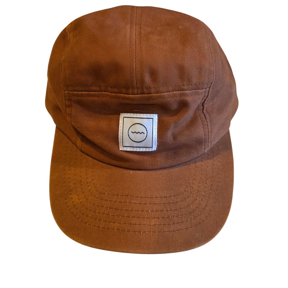 Rad River Co Toddler 5 Panel Camper Hat Rust Brown Canvas Kids Strapback Cap